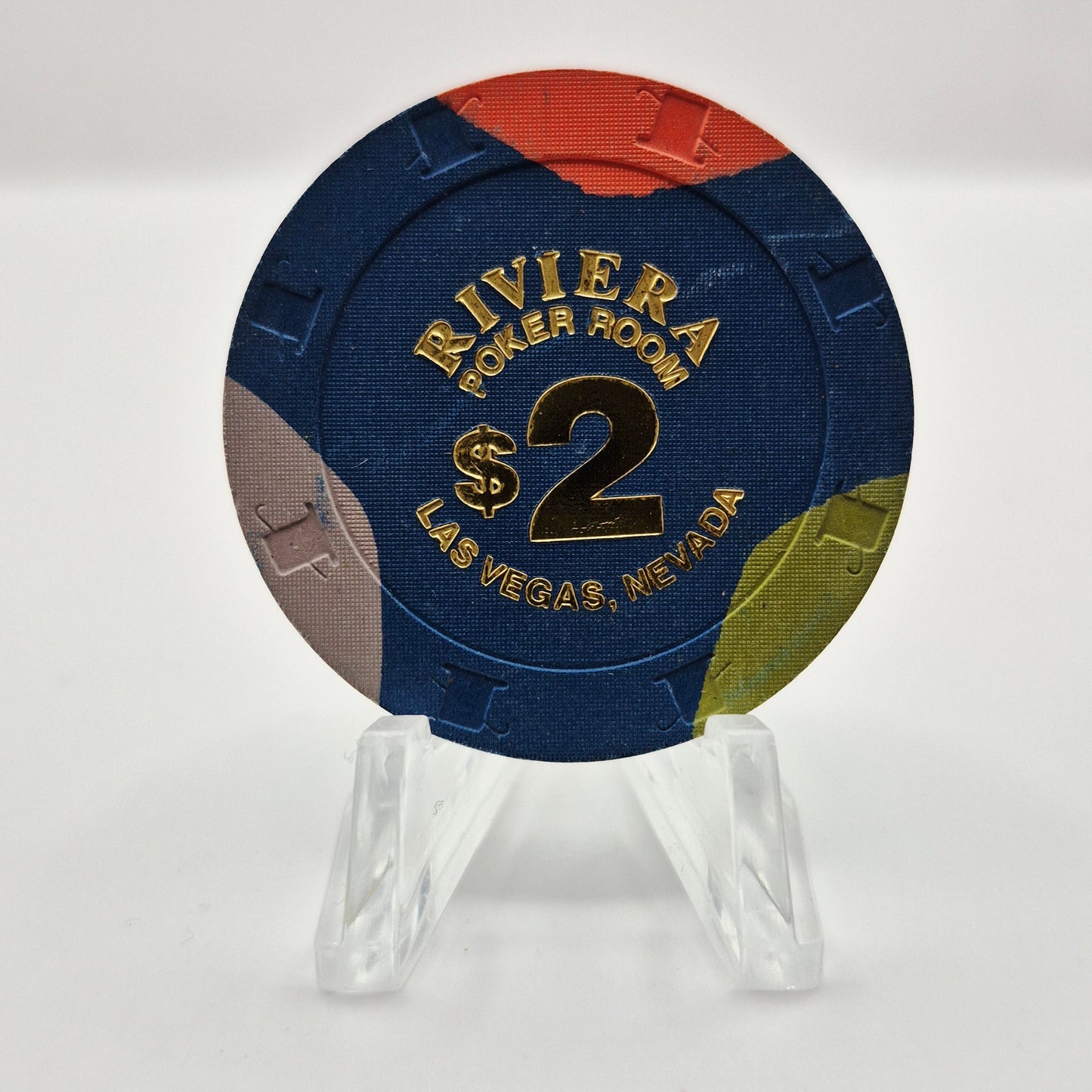 Riviera Hotel Casino Las Vegas Nevada 2007 Poker Room $2 Casino Chip E8318