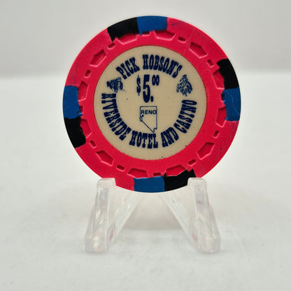 Riverside "Pick Hobson's" Casino Reno Nevada 1978 $5 Casino Chip N5503