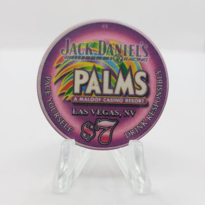 Palms Hotel Casino Las Vegas Nevada 2005 $7 "Jack Daniels Racecar" Casino Chip E4340 LTD 3777