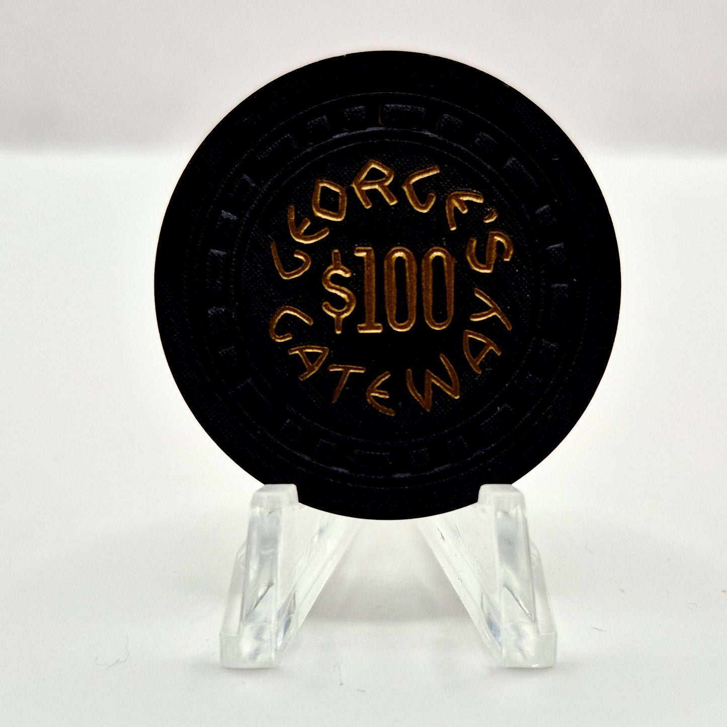 Gateway Club  "George's" Lake Tahoe Nevada 1949 $100 Casino Chip N8416