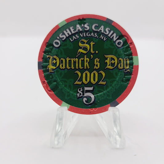 O'Shea's Casino Las Vegas Nevada 2001 "Saint Patrick's Day" $5 Casino Chip V9316 LTD 750