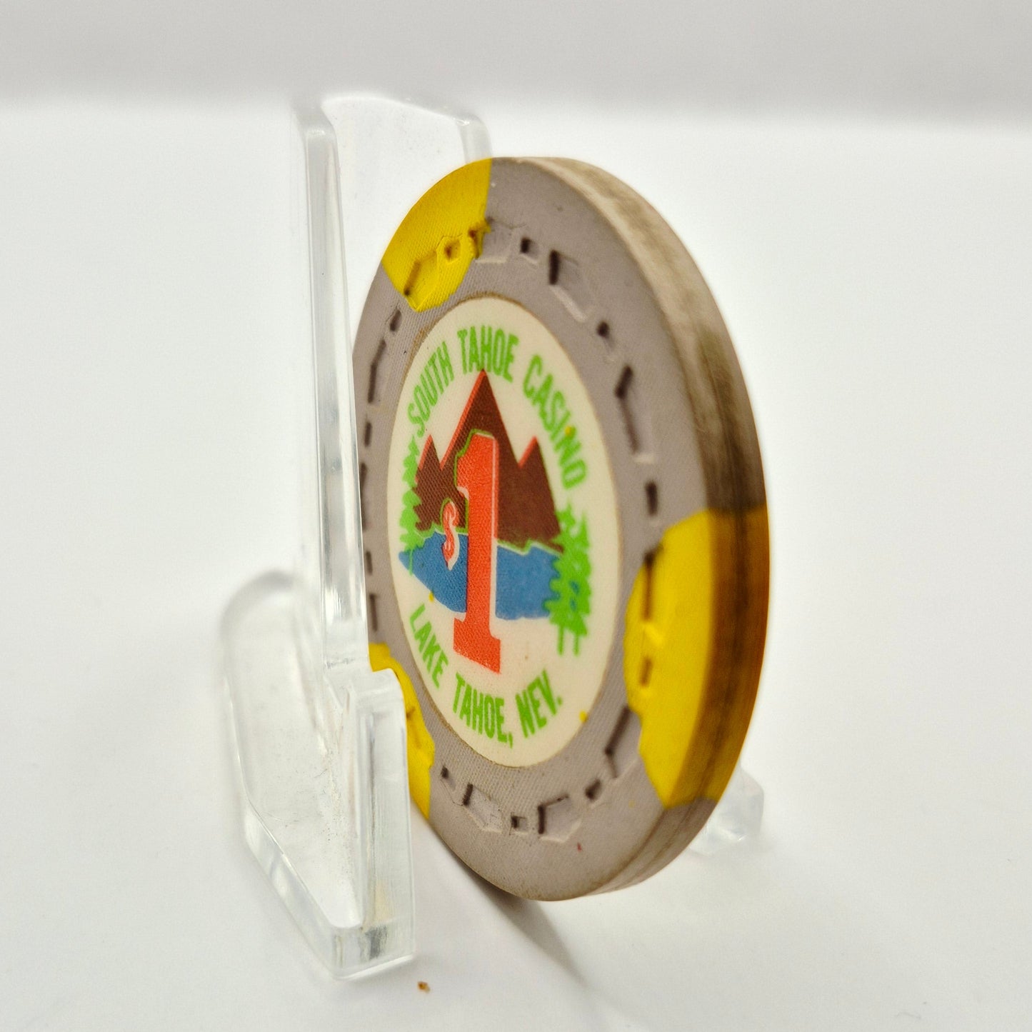 South Tahoe Club Casino Lake Tahoe Nevada 1965 $1 Casino Chip N5574