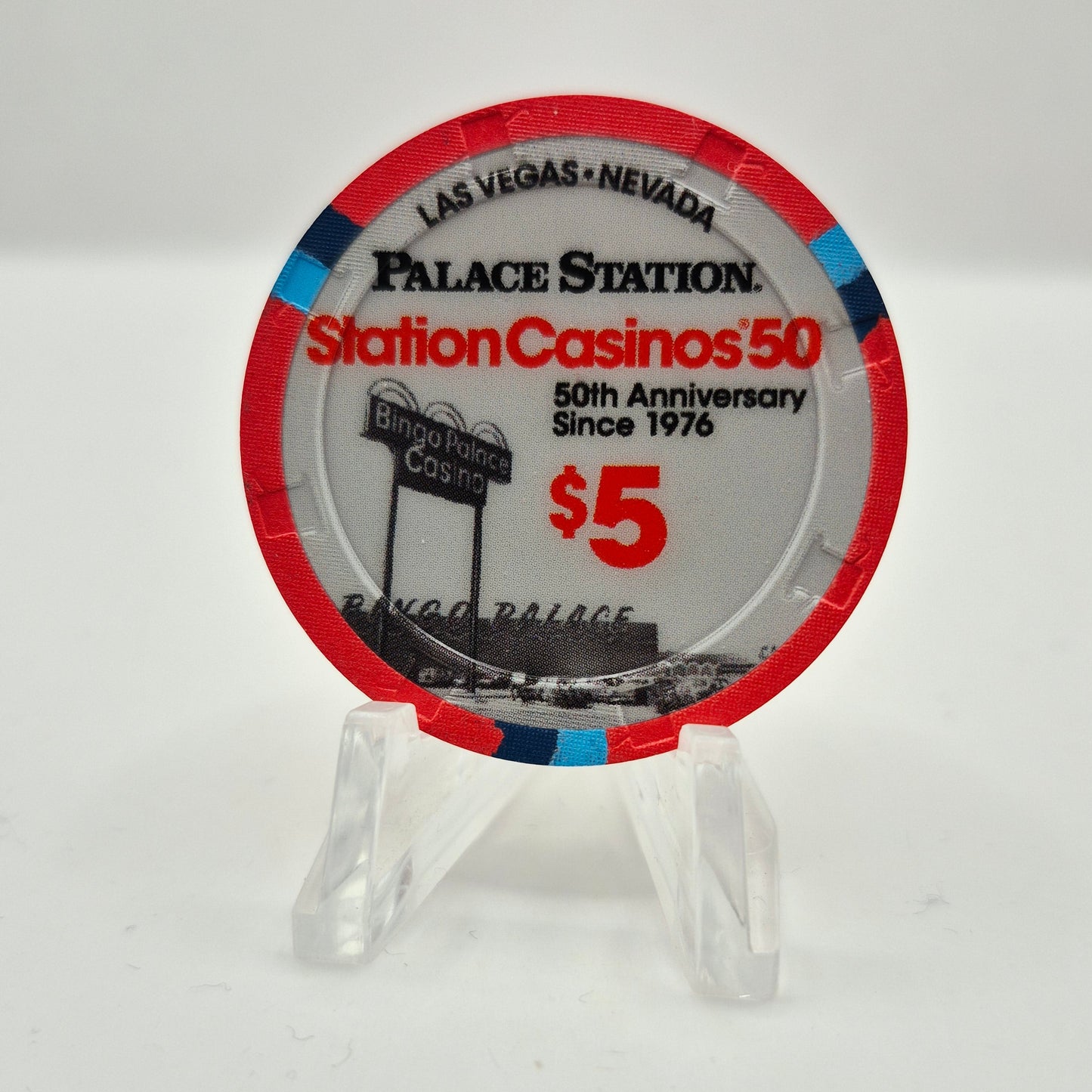 Palace Station Hotel Casino Las Vegas Nevada 2026 '50th Anniversary' $5 Casino Chip