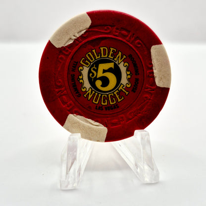 Golden Nugget Hotel Casino Las Vegas Nevada 1960's $5 Casino Chip N1718