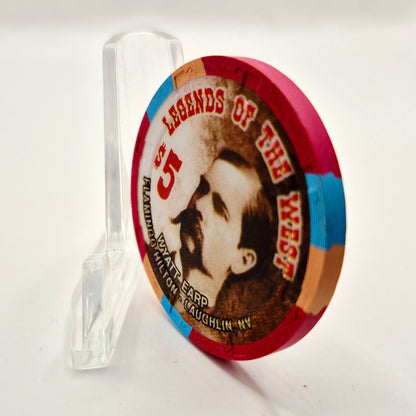 Flamingo Hilton Laughlin Nevada 1996 'Legends of the West - Wyatt Earp' Series 8 LE $5 Casino Chip N8287