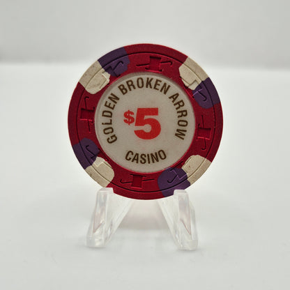 Golden Broken Arrow Casino Seneca Oklahoma $5 Casino Chip