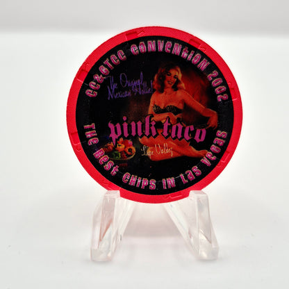 Hard Rock Hotel Casino Las Vegas Nevada 2002 CC& GTCC Convention 'PINK TACO' Casino Chip E0737