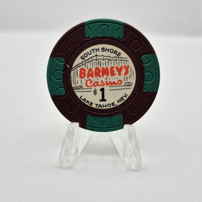 Barney's Casino Lake Tahoe Nevada 1971 $1 Casino Chip  N4390