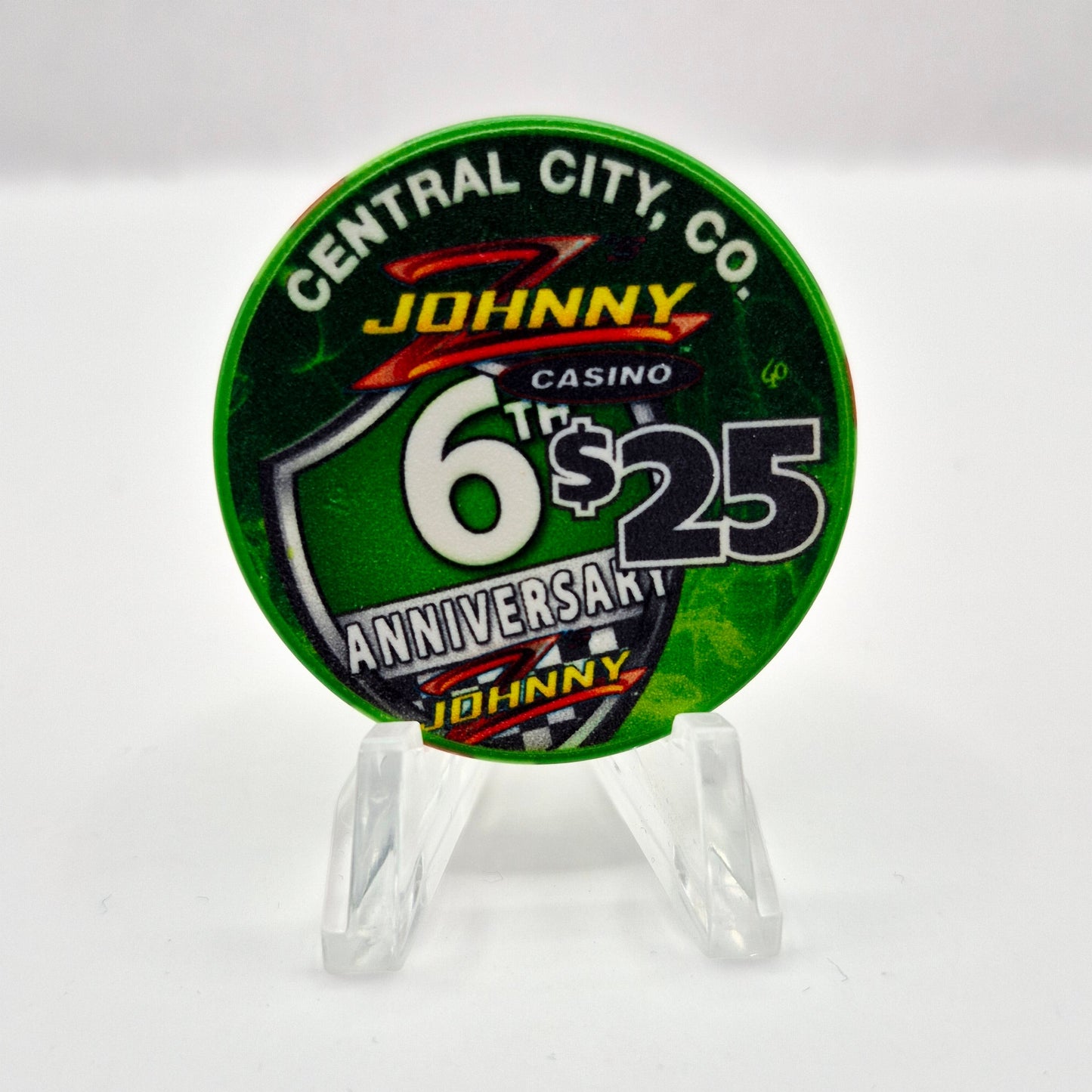 Johnny Z's Casino Central City Colorado 2016 6th Anniversary $25 Casino Chip