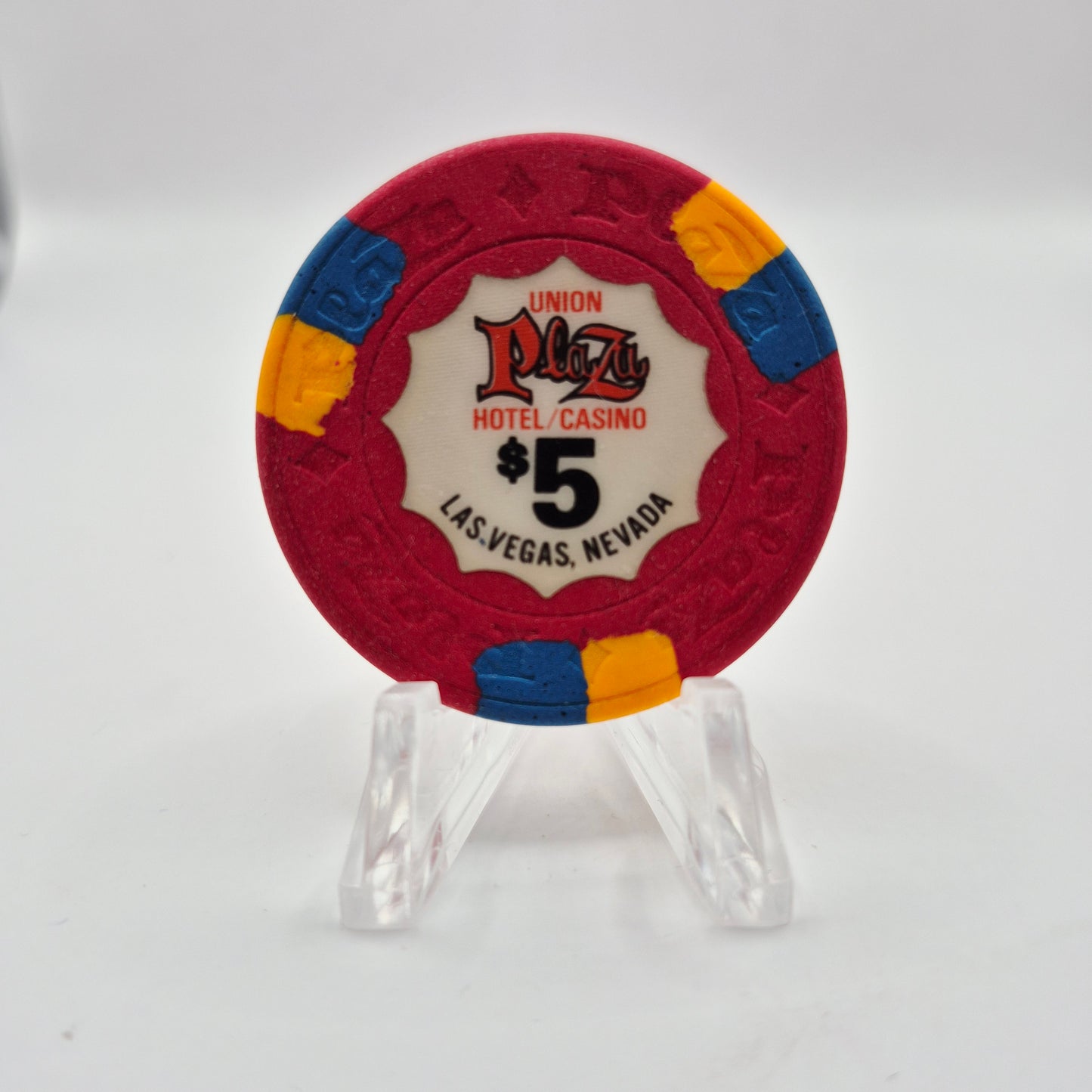 Union Plaza Hotel Casino Las Vegas Nevada 1980's $5 Casino Chip N2277 *Circulated