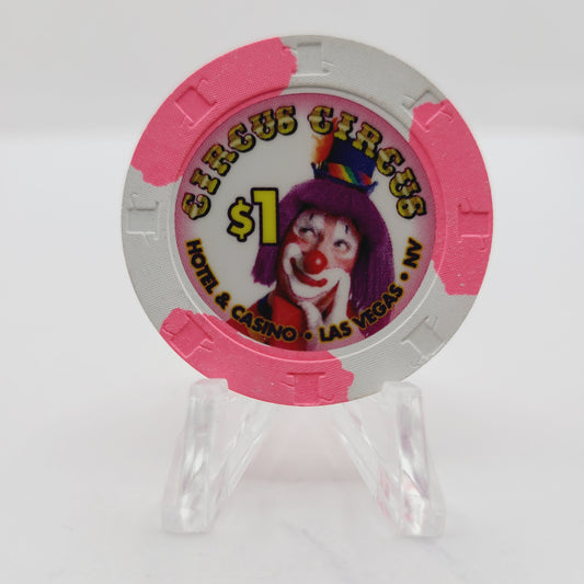 Circus Circus Casino Las Vegas Nevada $1 Casino Chip D0441