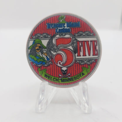 Treasure Island Resort Casino Red Wing Minnesota $5 Casino Chip