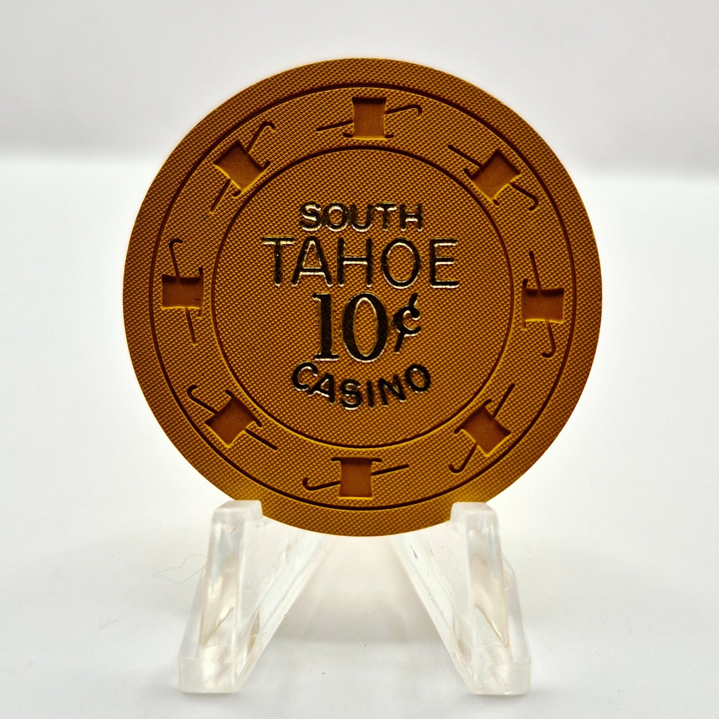 South Tahoe Casino Lake Tahoe Nevada 1966 $0.10 Casino Chip N3974