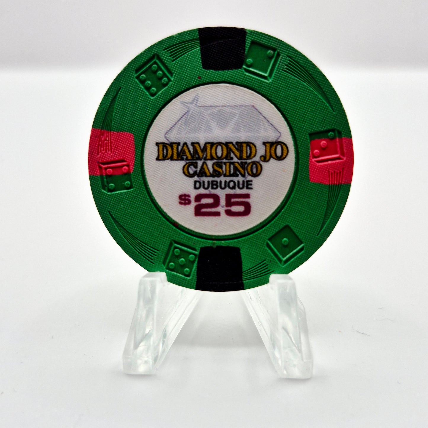 Diamond Jo Riverboat Casino Dubuque Iowa 2004 $25 Casino Chip "UNCIRCULATED"