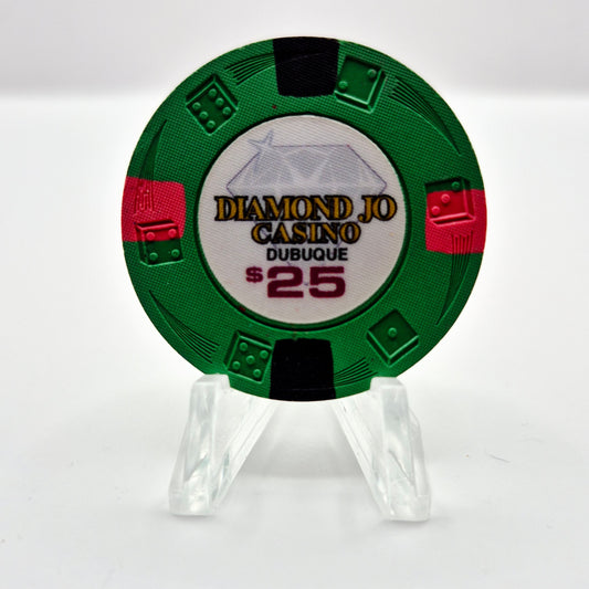 Diamond Jo Riverboat Casino Dubuque Iowa 2004 $25 Casino Chip "UNCIRCULATED"