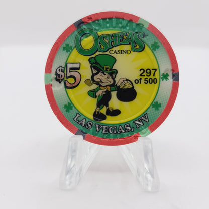 O'Shea's Casino Las Vegas Nevada 2001 "1955 Chevy 210" $5 Casino Chip V9312 LTD 500 #365