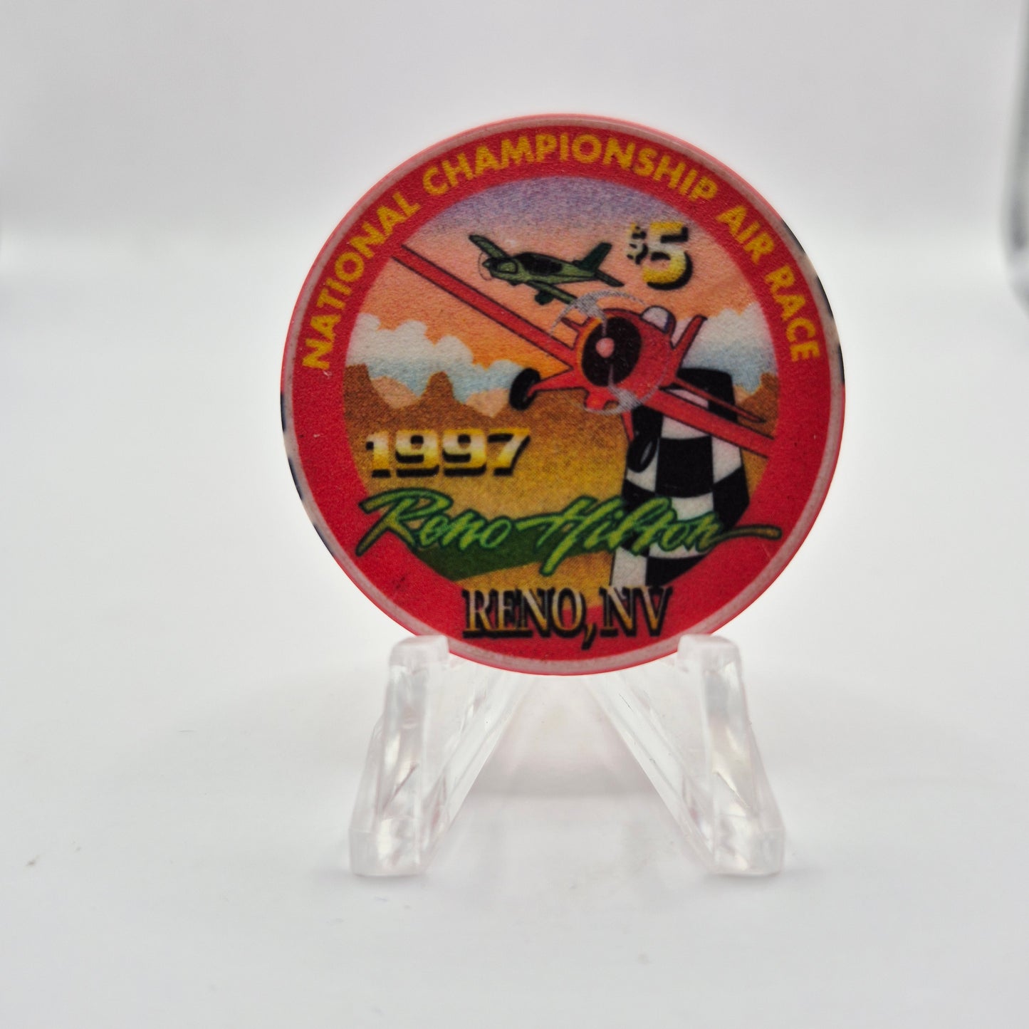 Hilton Resort Reno Nevada 1997 'National Championship Air Race' LE $5 Casino Chip N9932