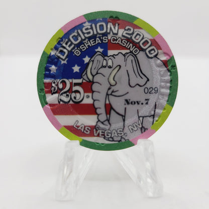 O'Shea's Casino Las Vegas Nevada "Decision 2000" $25 Casino Chip V6655 LTD 100