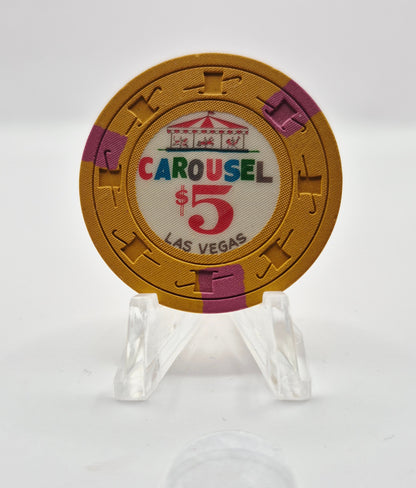 Carousel Casino Las Vegas Nevada $5 Casino Chip 1965 N1427
