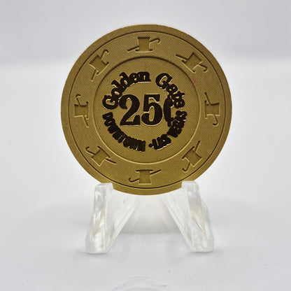 Golden Gate Las Vegas Nevada 1980's $0.25 Casino Chip N7142