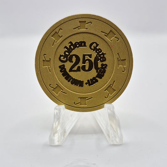 Golden Gate Las Vegas Nevada 1980's $0.25 Casino Chip N7142