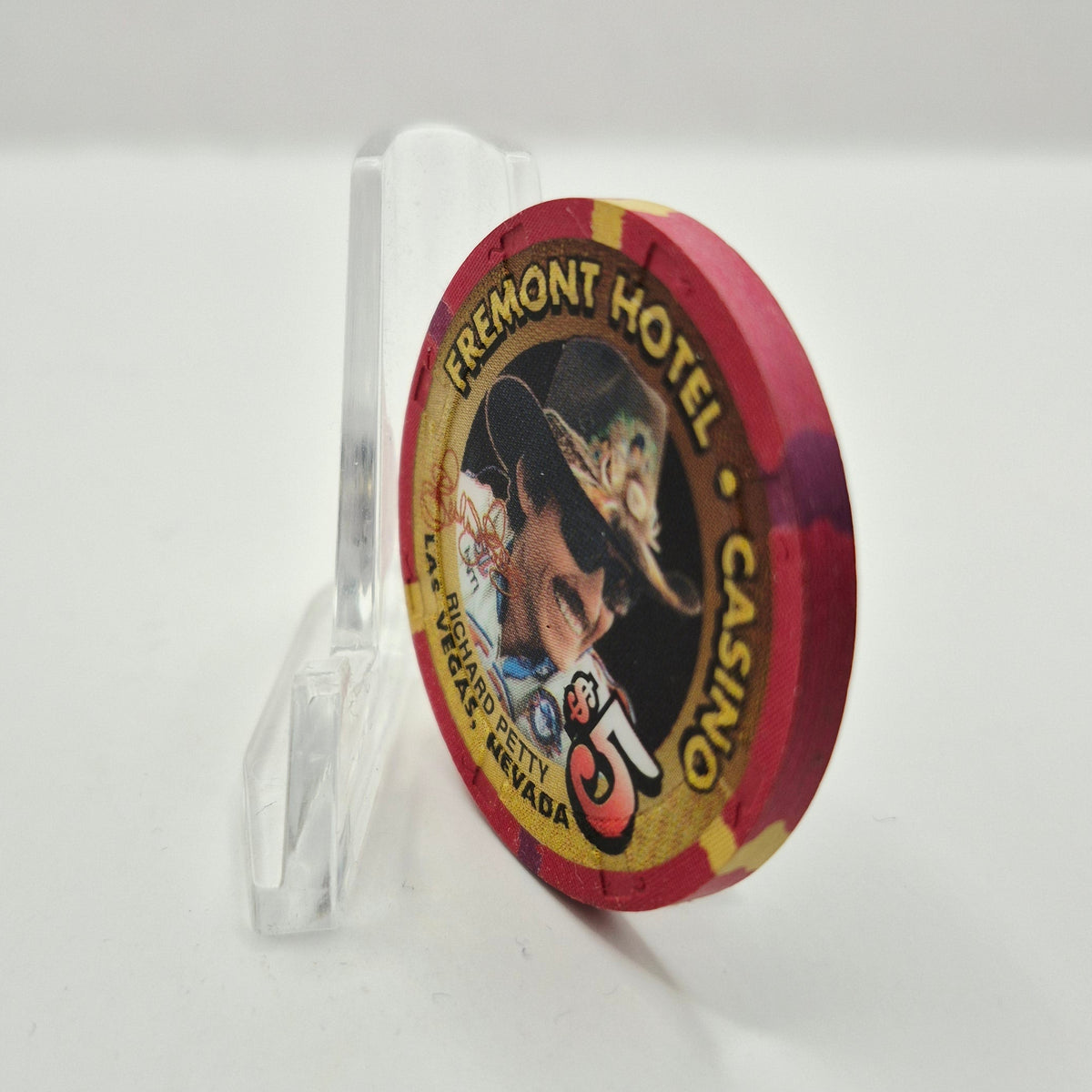 Fremont Hotel Casino Las Vegas Nevada 1998 'Richard Petty' $5 Casino Chip N9758