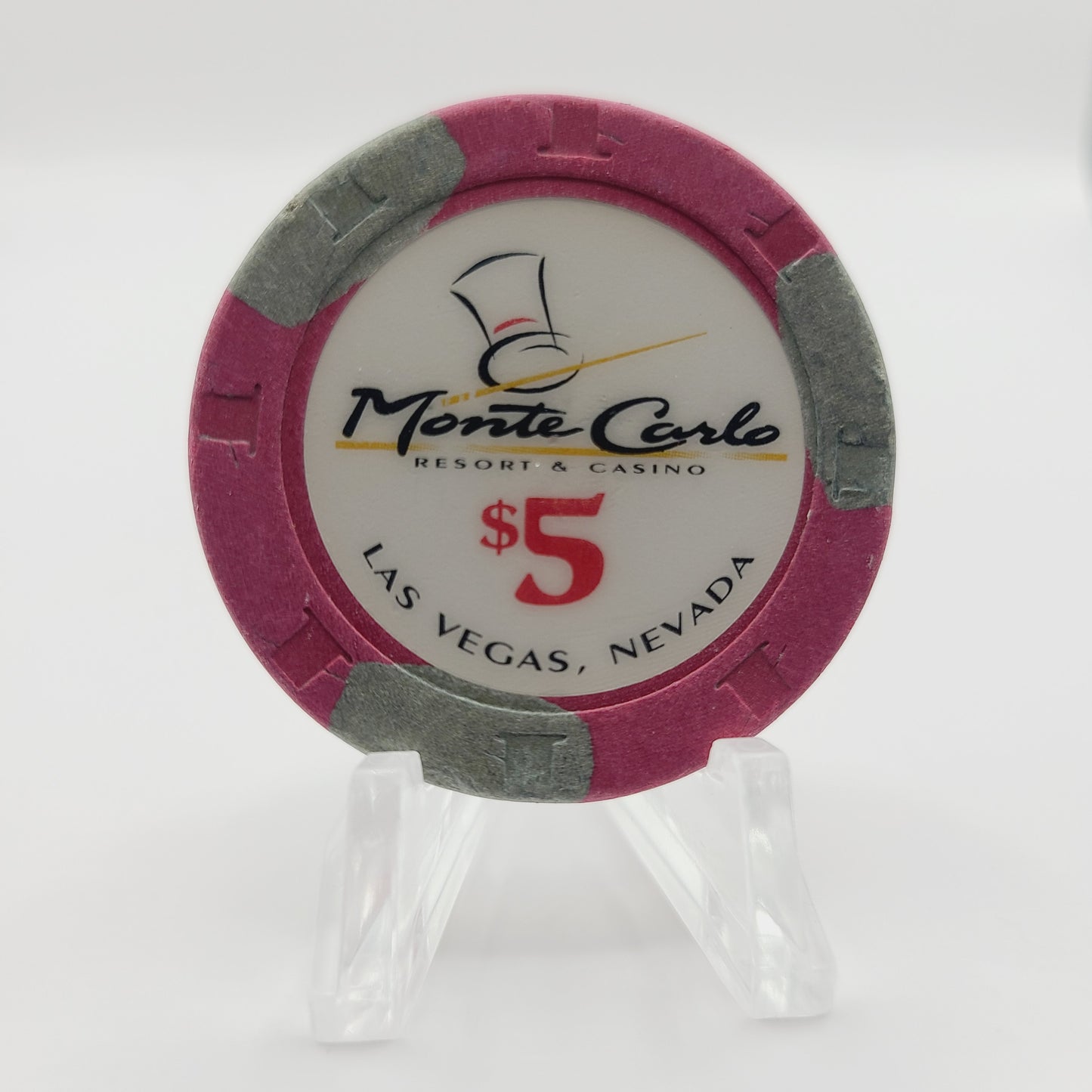 Monte Carlo Resort Casino Las Vegas Nevada 1996 $5 Casino Chip N8797 *Circulated