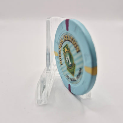 Boulder Station Casino Las Vegas Nevada 2005 $1 Casino Chip E4896 *Worn