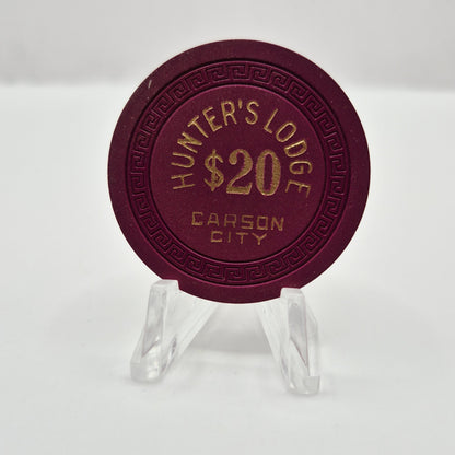 Hunter’s Lodge Carson City Nevada 1958 $20 Casino Chip N8618