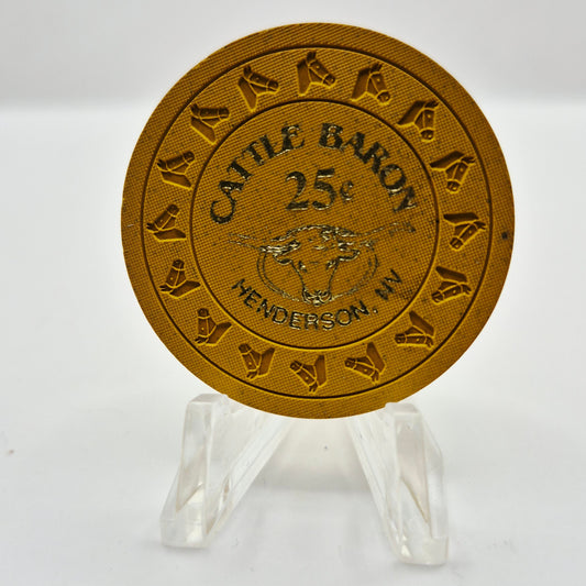 Cattle Baron Casino Henderson Nevada 1991  $.25 Casino Chip N1457
