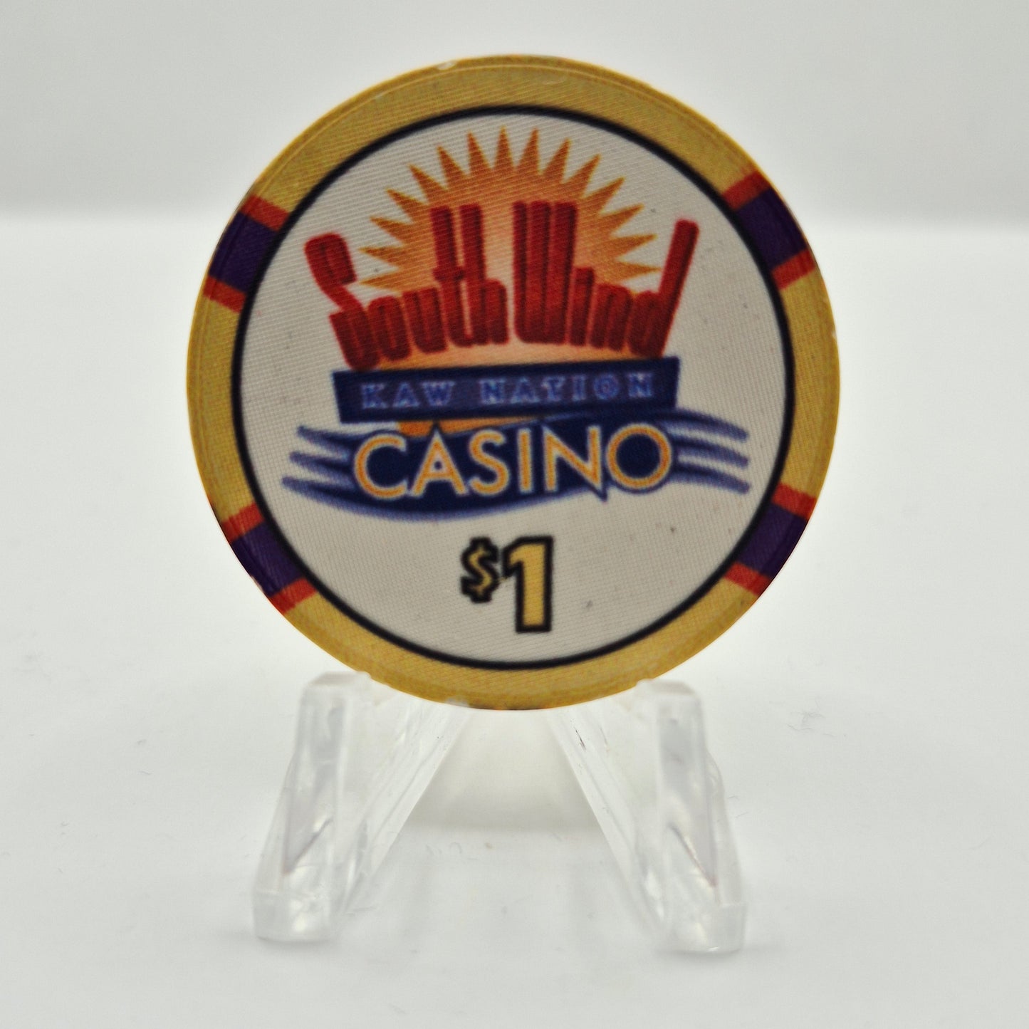 South Wind Kaw Nation Casino Newkirk Oklahoma 2008 $1 Casino Chip