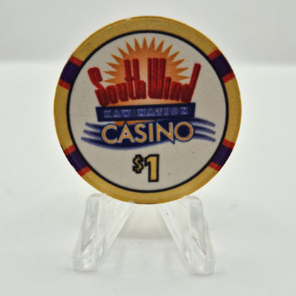 South Wind Kaw Nation Casino Newkirk Oklahoma 2008 $1 Casino Chip