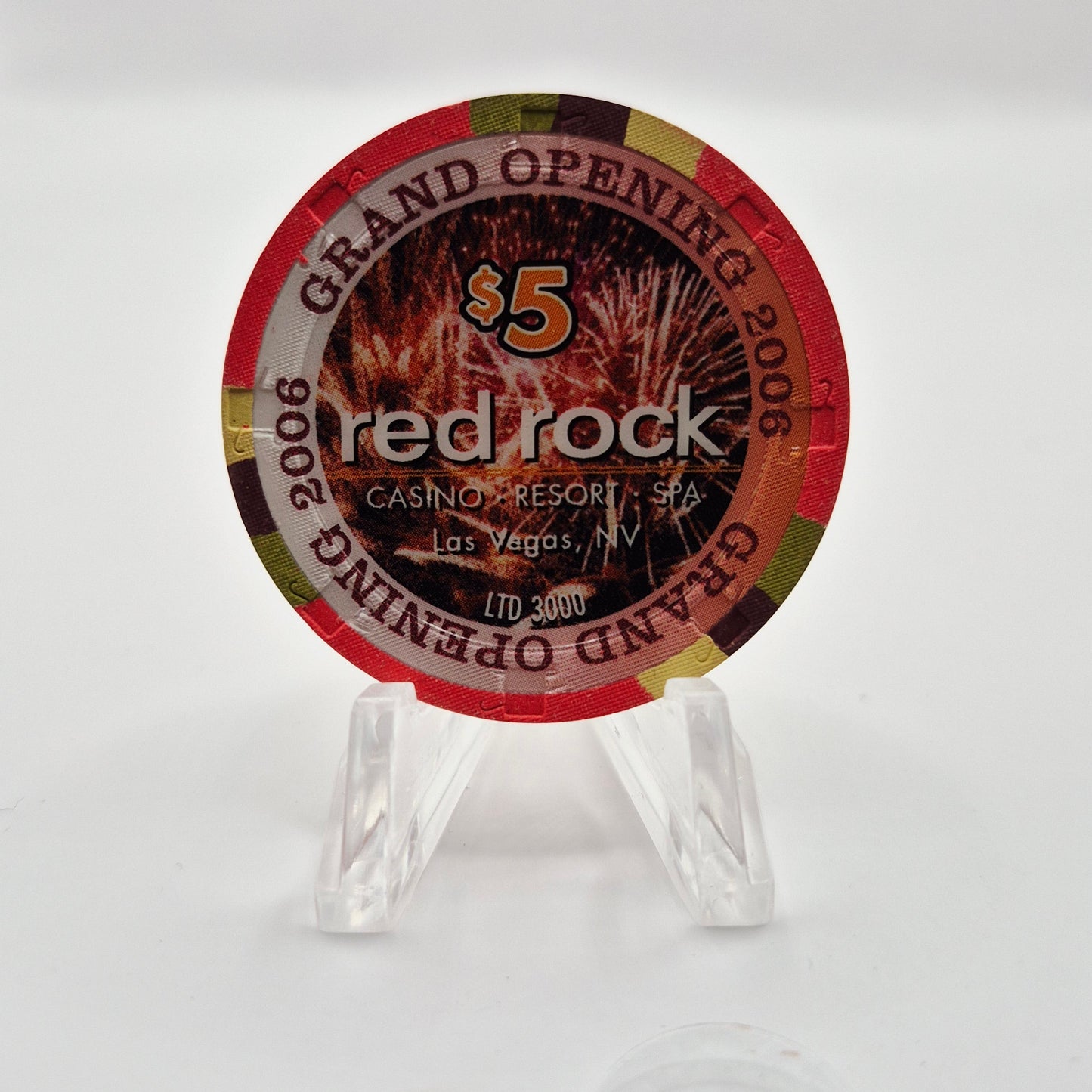 Red Rock Hotel Casino Las Vegas Nevada 2006 GO $5  Casino Chip E5345