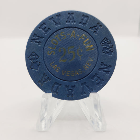 Slots-A-Fun Casino Las Vegas Nevada 1973 $.25 Casino Chip N6091