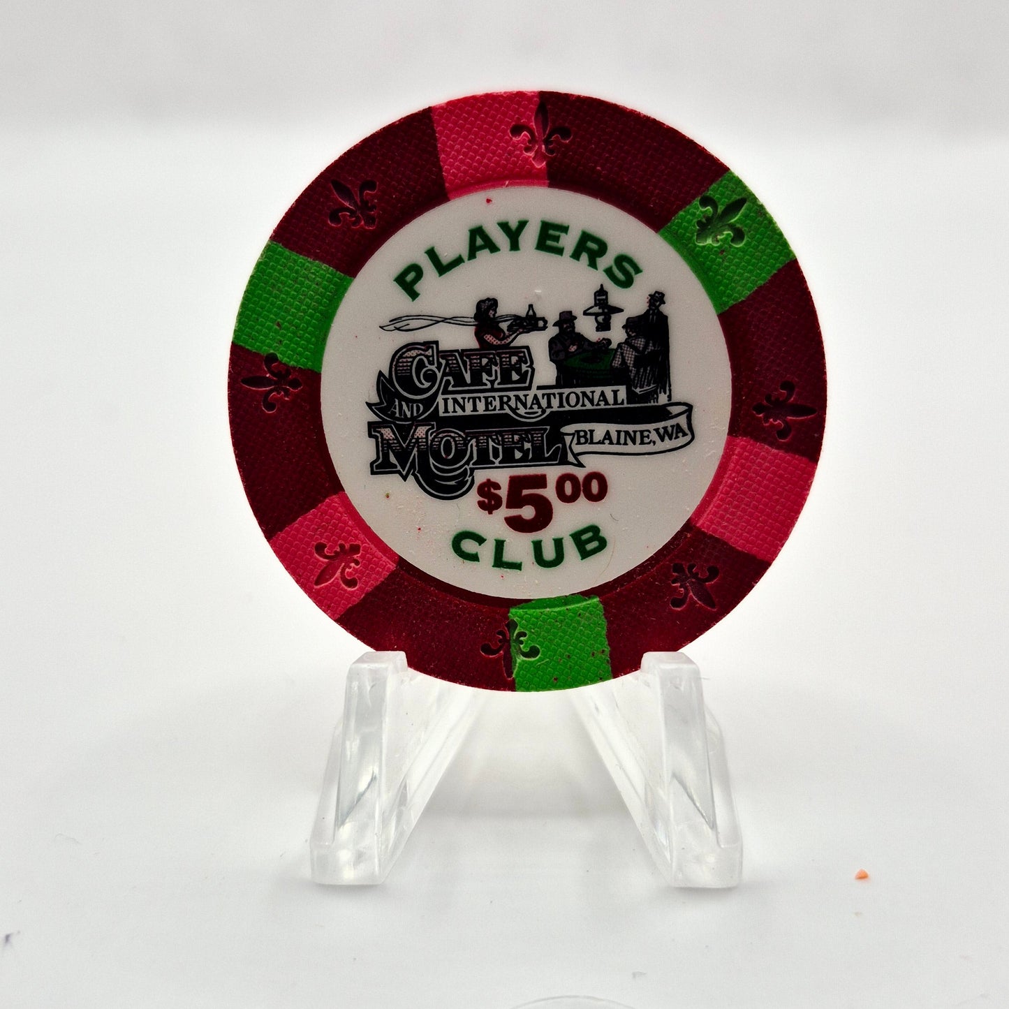 Cafe International Card Room Blaine Washington $5 Casino Chip