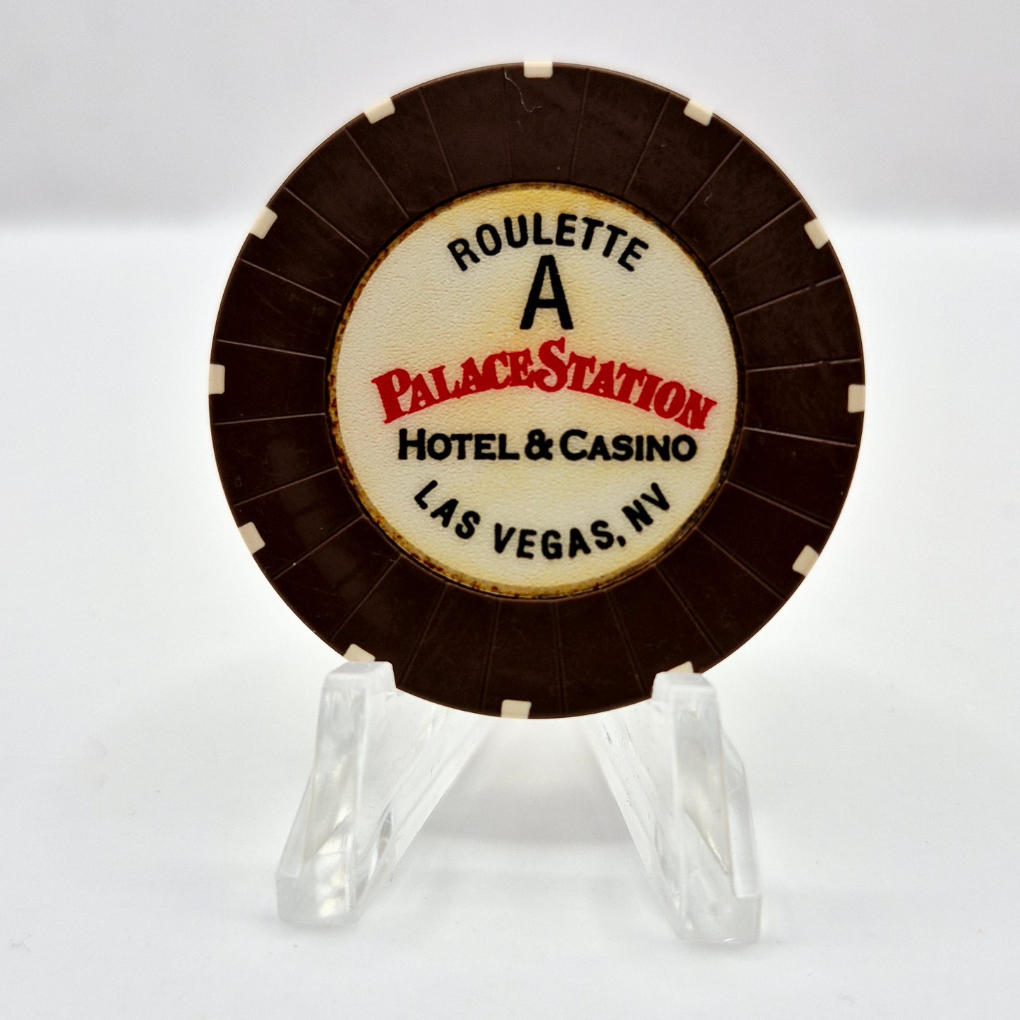Palace Station Hotel Casino Las Vegas Nevada Roulette Brown A Casino Chip