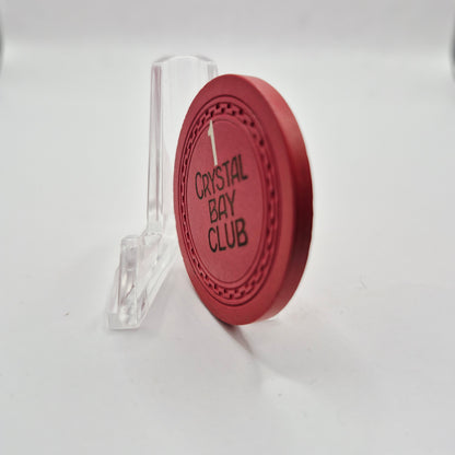Crystal Bay Club Casino Crystal Bay Nevada Roulette 1 Chip N7901 *Red