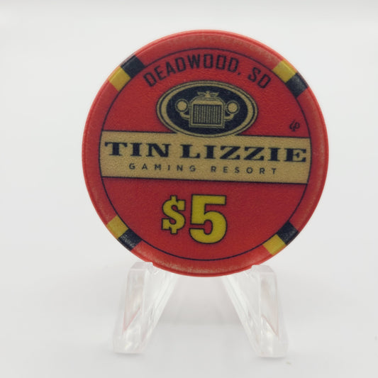 Tin Lizzie Casino Deadwood South Dakota $5 Casino Chip