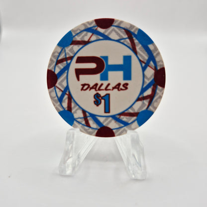 PH Social Club Dallas Texas $1 Casino Chip
