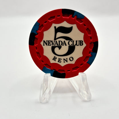 Nevada Club Casino Reno Nevada 1969 $5 Casino Chip N5281 *SHARP