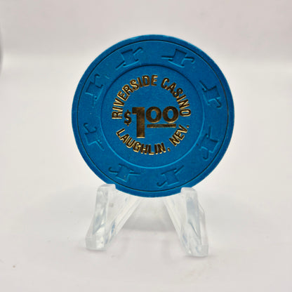 Riverside Resort Casino Laughlin Nevada 1980's $1 Casino Chip V3318
