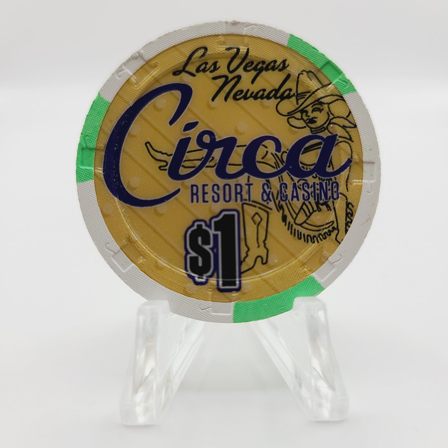 Circa Casino Las Vegas Nevada 2020 $1 Casini Chip  D3113 **UNC