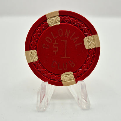 Colonial Club Chicago Illinois 'Illegal' $1 Casino Chip CG 219334