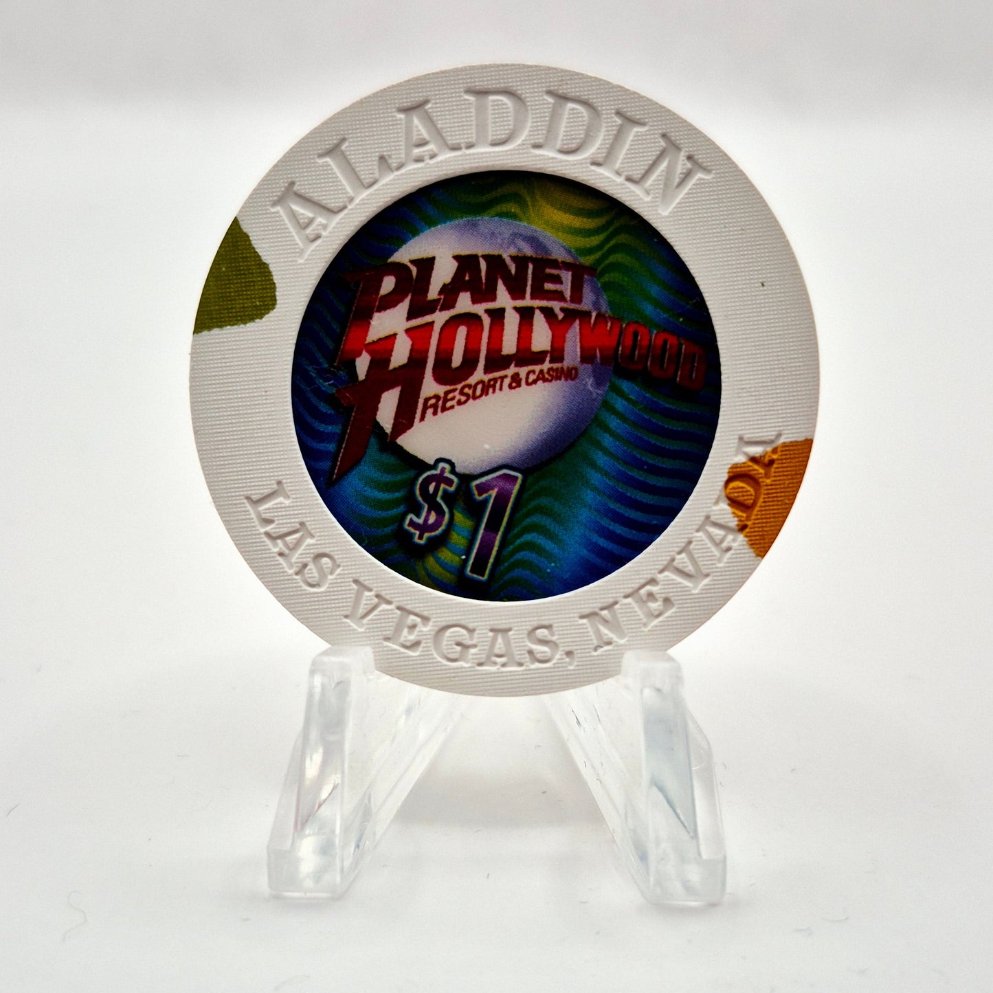 Aladdin Hotel "Planet Hollywood "Casino Las Vegas NV 2005 $1 Casino Chip E5142