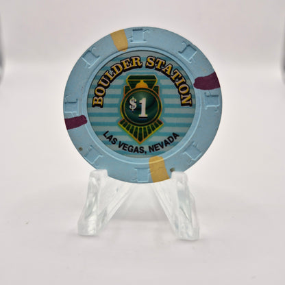 Boulder Station Casino Las Vegas Nevada 2005 $1 Casino Chip E4896
