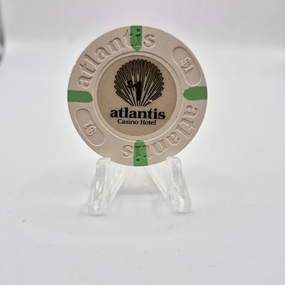 Atlantis Casino Atlantic City New Jersey $1 Casino Chip *Circulated