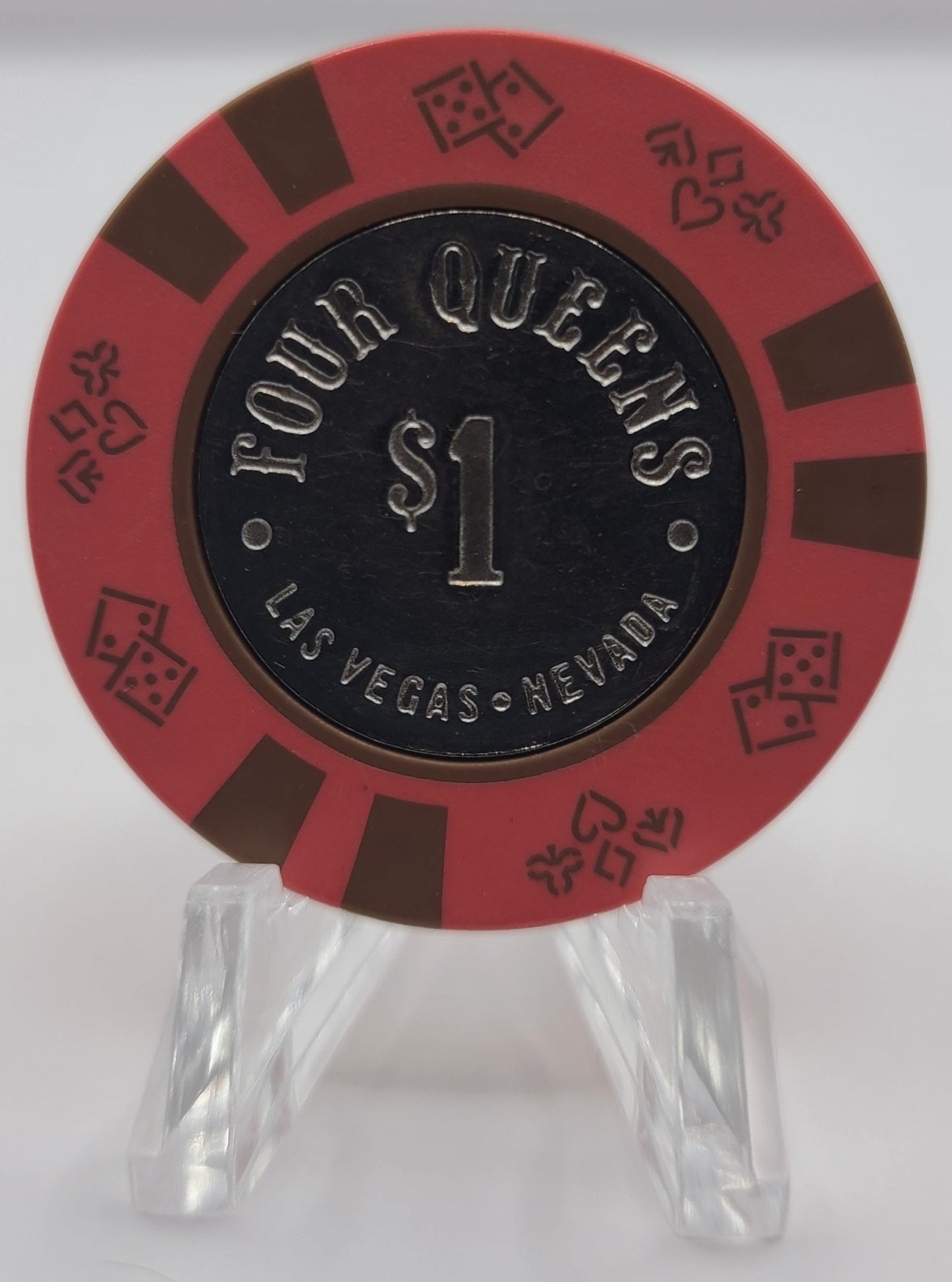 Four Queens Las Vegas NV $1  Coin Inlay Chip N2681