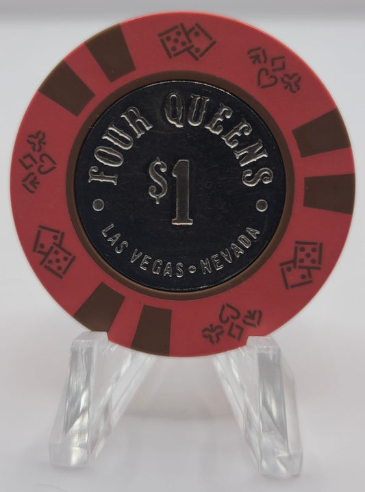 Four Queens Las Vegas NV $1  Coin Inlay Chip N2681