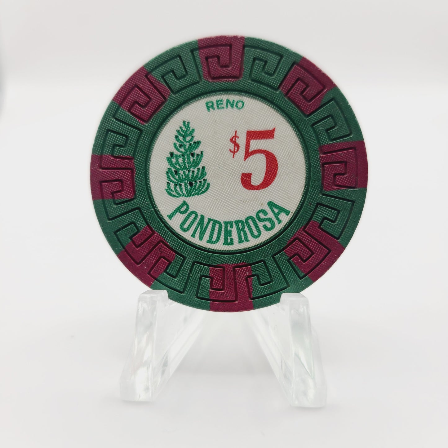 Ponderosa Hotel Casino Reno Nevada 1983 $5 Casino Chip N5461