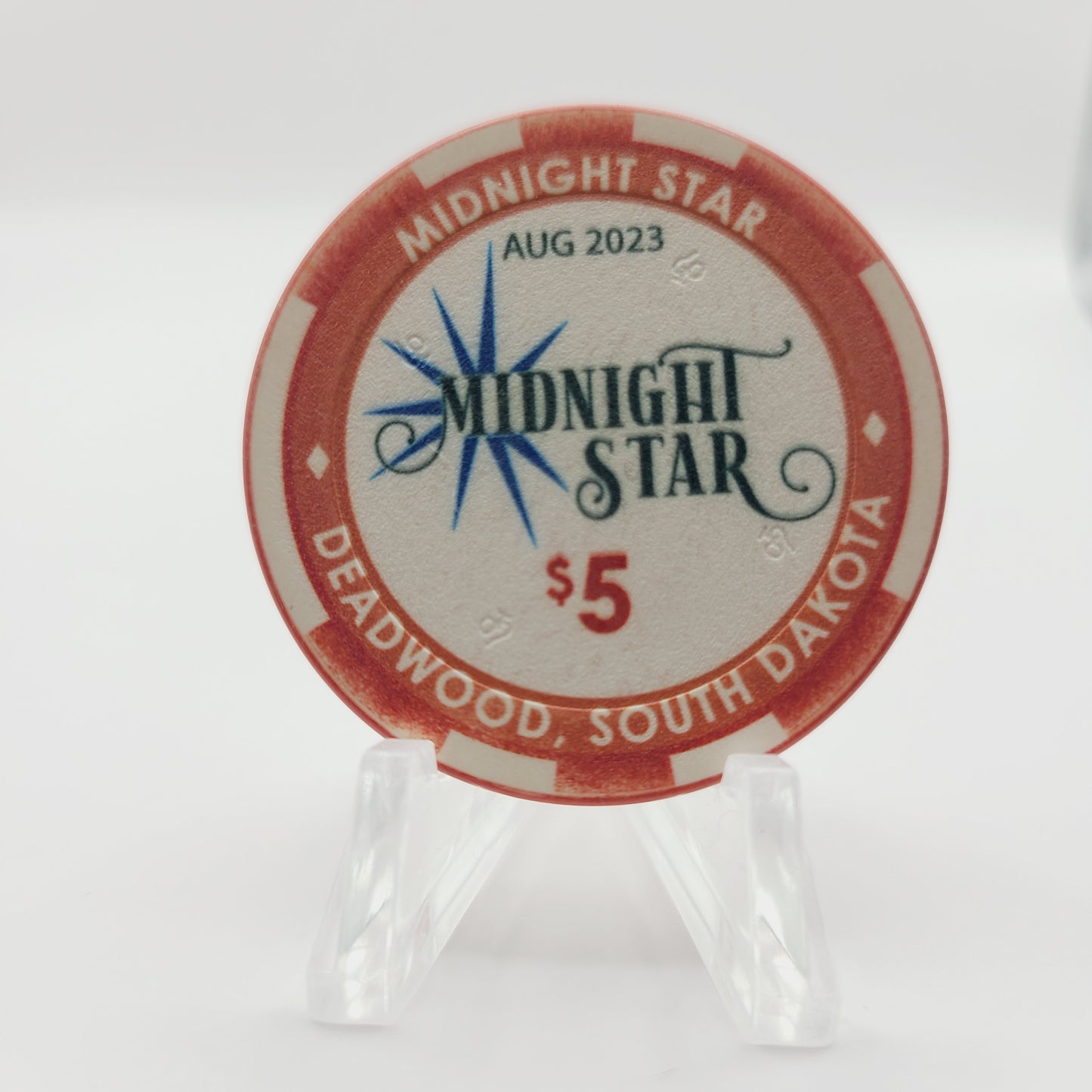 Midnight Star Casino Deadwood South Dakota 2023 $5 Casino Chip